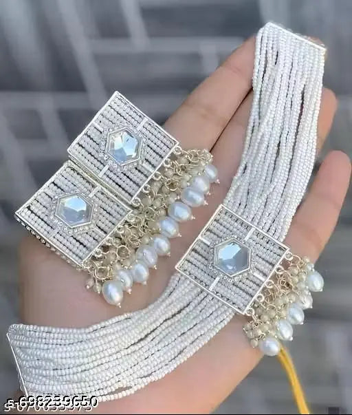 New Classic Earrings Adjustable Fit, with Cubic Zirconia and Pearl Accents and multiplemoti chikset