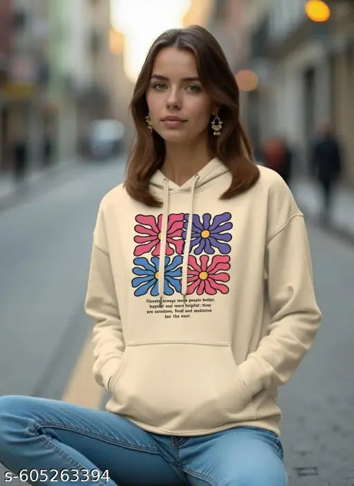 Dagcros Women Printed Sweatshirts Hoodies Lined Fleece Casual Athletic Pullover