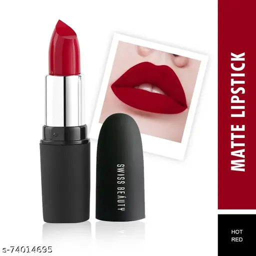 Swiss Beauty Pure Matte Lipstick - 221 Hot Red
