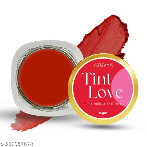 Ayuvya Tint Love Lip Balm | Your Ultimate All-in-One Lip and Cheek Tint for Women | Long Lasting Formula | Made with 100% Ayurvedic Ingredients, 15 gm (Pack of 3)