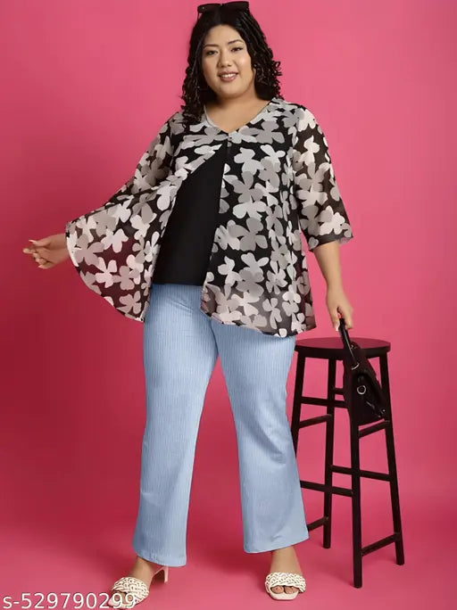 Women's plus size office pants   stretchable fabric, these trousers offer a perfect fit for all-day wear. The tailored silhouette creates a sleek, polished look,