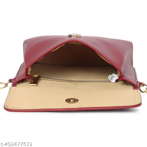 Fastrack Solid Structured Sling Bag for Women