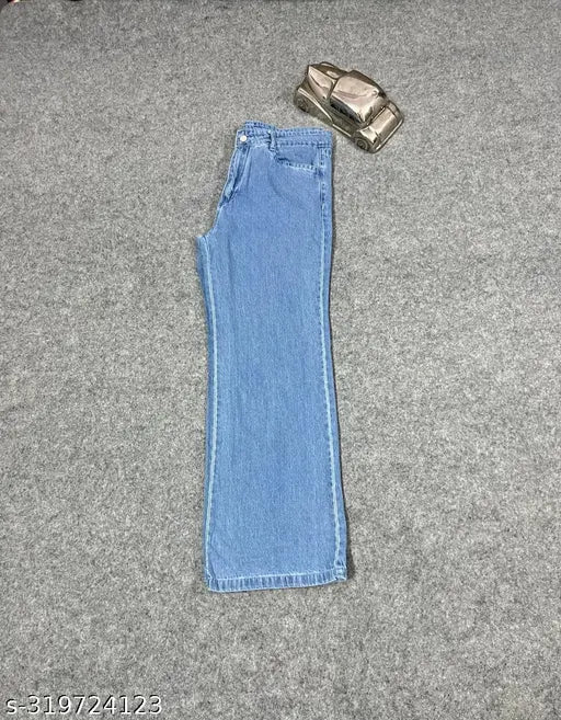 Trendy Stylish Women's wide leg jeans,HIGH WAIST WIDE LEG JEAN ICE BLUE,Baggy Jeans, Stylsh Jeans for Women