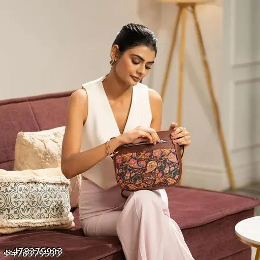 Zouk Paisley Print U-Shaped Sling Bag