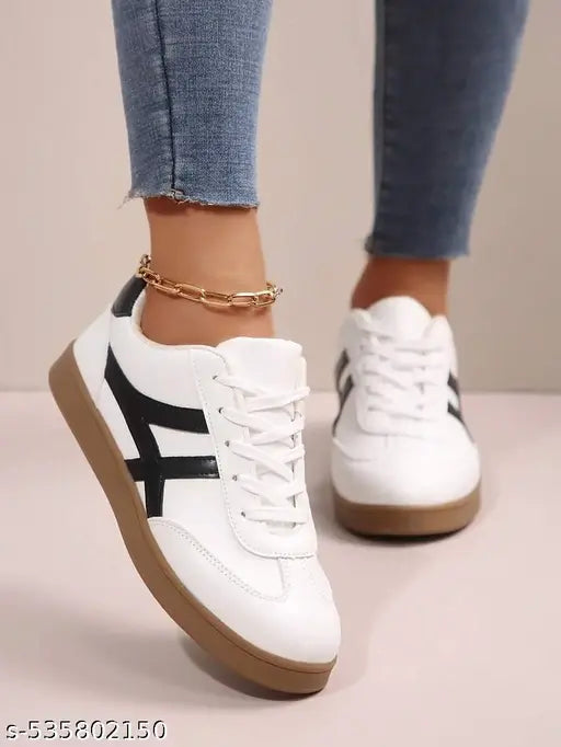 Layasa New Flat Women's Stylish Casual Sports Sneakers | Walking Snekers Shoes | Partywear Sneakers | Running Sneakers For Women's and Girl