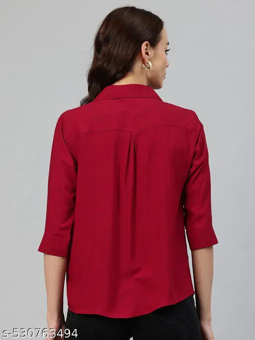 One Femme Solid Skipper Collar Top