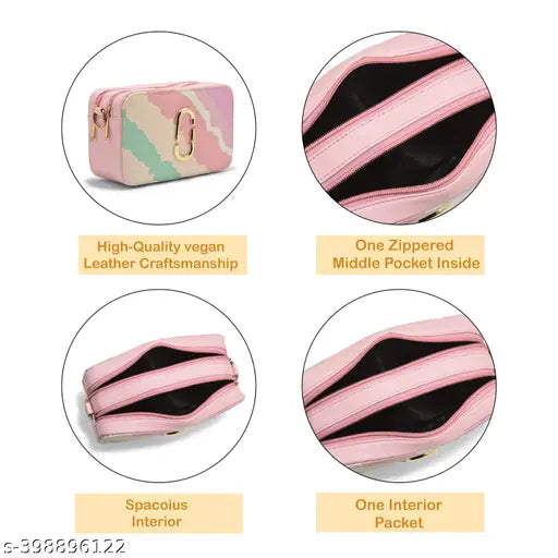 Astute Designer Sling Bag for Girls/Women - Pink