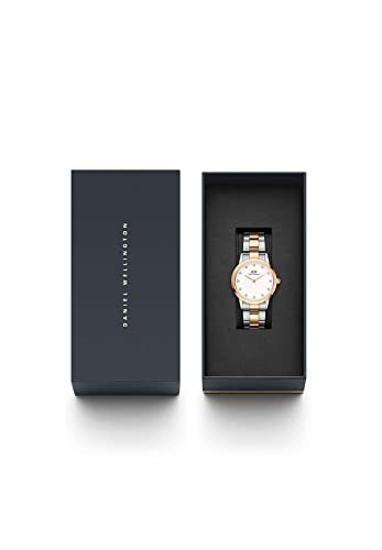 Daniel Wellington Analog Women's Watch (White Dial Rose Gold/Silver Colored Strap)