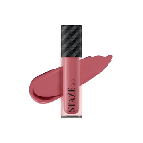 Staze 9to9 Lips Don't Lie Matte + Transferproof Liquid Lipstick |Intense Color Payoff | Lightweight & Comfortable | 12 Hour Long Stay| 11 Nude Attitude | 4 ml