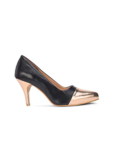 pelle albero Gold-Toned Block Pumps with Laser Cuts PA-NN-005_Gold