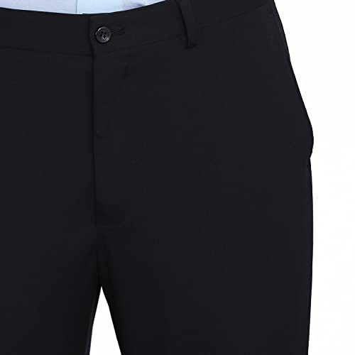 blackberrys Men's Formal Arise Regular Fit Stretchable Trousers Black