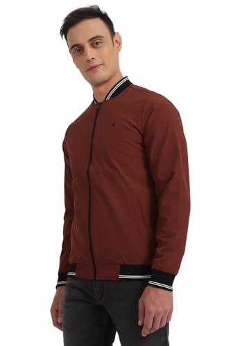 Allen Solly Men's A-Line Coat (ASJKLJBOFH85158_Maroon