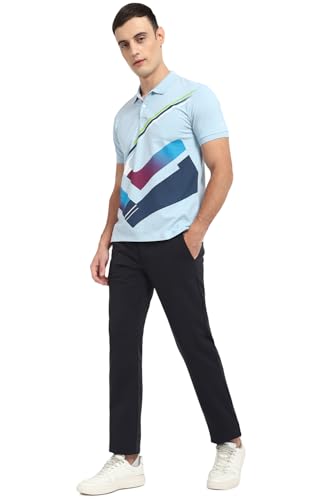 Allen Solly Men's Regular Fit T-Shirt (ASKPMARGF660199_Blue