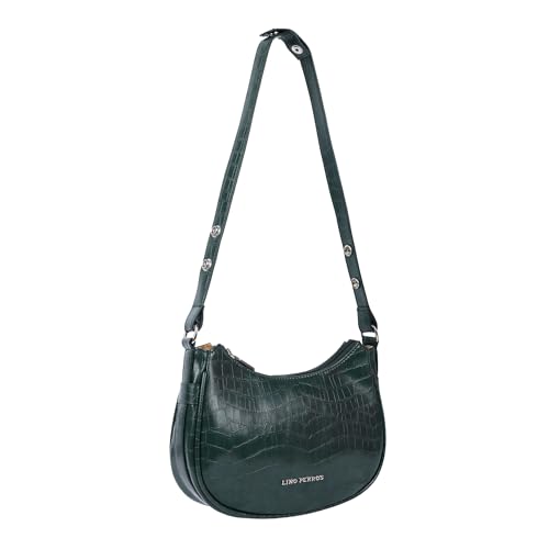 Lino Perros Women Croco Deep Green Shoulder bag