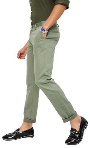 Max Men's Slim Casual Pants (SCCSCFE23911KNKHAKI_Khaki