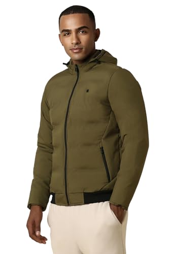 Allen Solly Men's A-Line Coat (ASJKHJRGFI97072_Olive