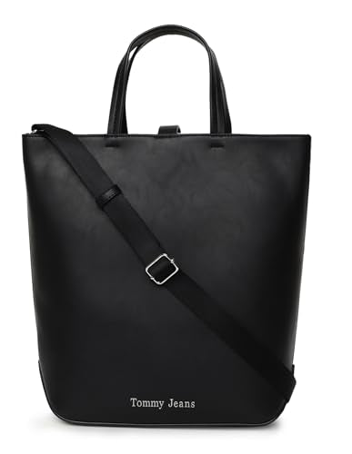 Tommy Hilfiger Black PU Solid Women Tote