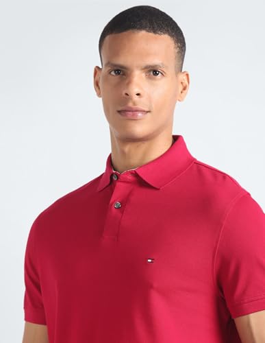 Tommy Hilfiger Men's Regular Fit T-Shirt (S24HMKT221_Red L)