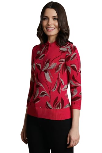 Allen Solly Women's Regular Fit Blouse (Red)