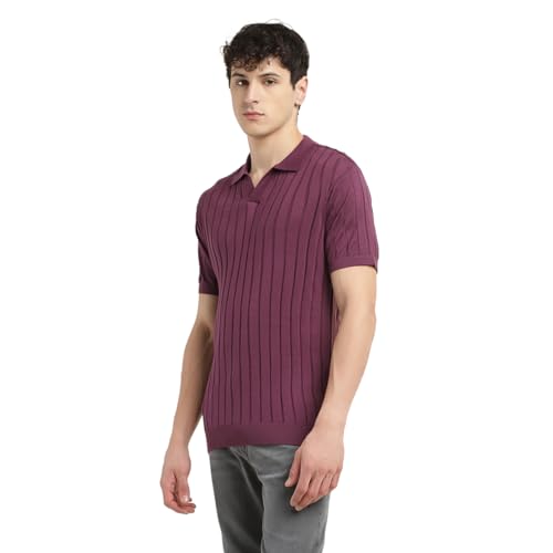 Levi's Men's Cotton Casual Sweater (A6853-0002_Purple