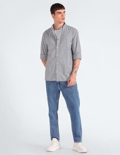 Tommy Hilfiger Men's Regular Fit Shirt (S24HMWT038_Blue L)