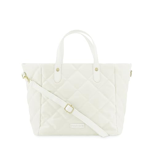 Fastrack White Quilted Tote Bag For Women