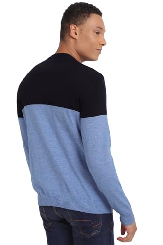 Allen Solly Men's Cotton Casual Sweater (ASSWWRGFE64478_Blue