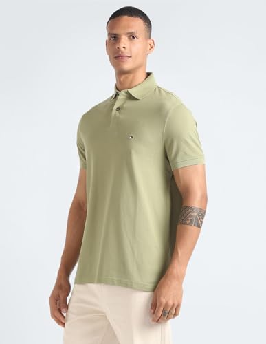 Tommy Hilfiger Men's Regular Fit T-Shirt (S24HMKT200_Green S)