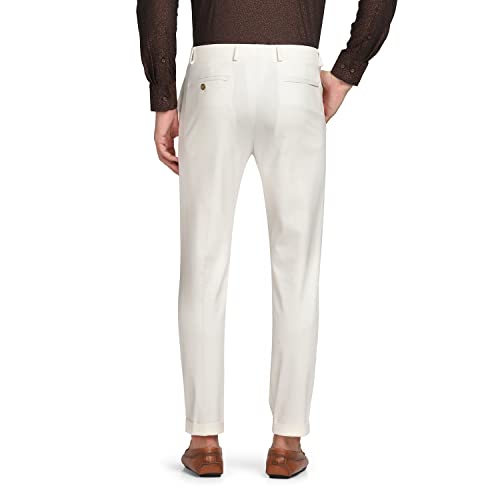 blackberrys Men's Formal Tapered FIT Tapered Fit Stretchable Trousers Beige
