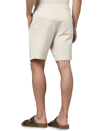 Celio Men Beige Solid Regular Fit Cotton Fashion Casual Shorts (Beige)