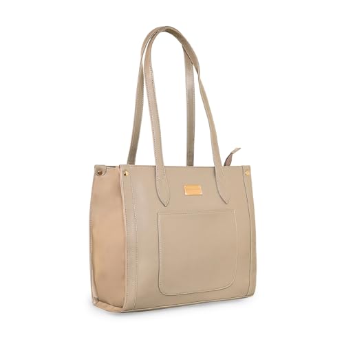 Pierre Cardin Women Tote Handbag | PU Leather Spacious Multipurpose Bag For Ladies & Girls | Casual Handheld Bag, Camel