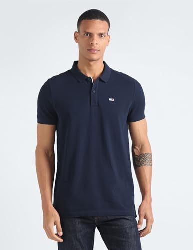 Tommy Hilfiger Men's Slim Fit T-Shirt (S24JMKT347_Blue XL)