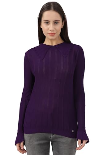Allen Solly Women's Regular Fit Blouse (Purple)