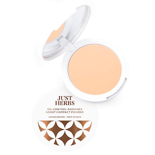Just Herbs Oil Control Radiance Booster Age Defying Compact Powder for face Makeup 9g (Natural)