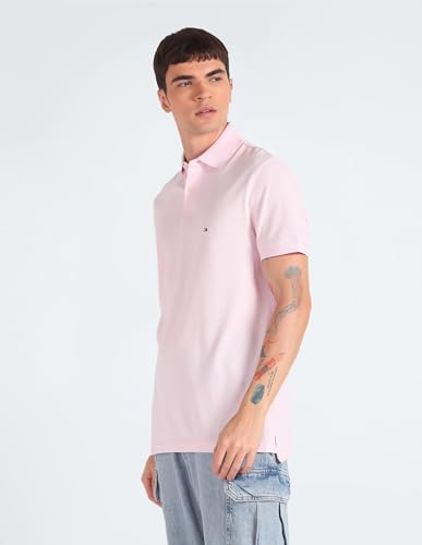 Tommy Hilfiger Men's Regular Fit T-Shirt (S24HMKT025_Pink M)