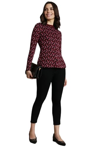 Allen Solly Women's Regular Fit Blouse (Maroon)