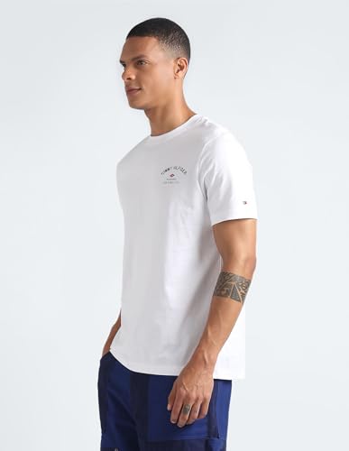 Tommy Hilfiger Men's Regular Fit T-Shirt (S24HMKT079_White S)