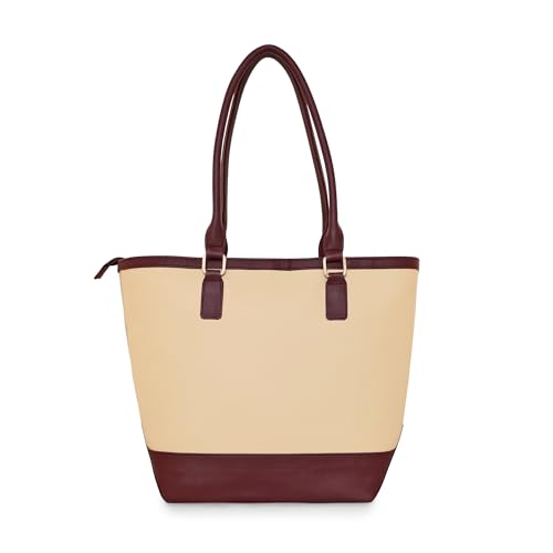 Pierre Cardin Large Capacity Handbag For Women | Shoulder Bag For Women With Secured Zip Pocket | Stylish Tote Bag For Women, Burgundry