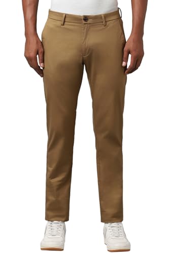 Allen Solly Men's Slim Pants (ASTFQSRFC18698_Brown