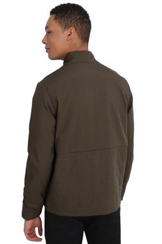 Allen Solly Men's A-Line Coat (ASJKHJBOFF02520_Brown