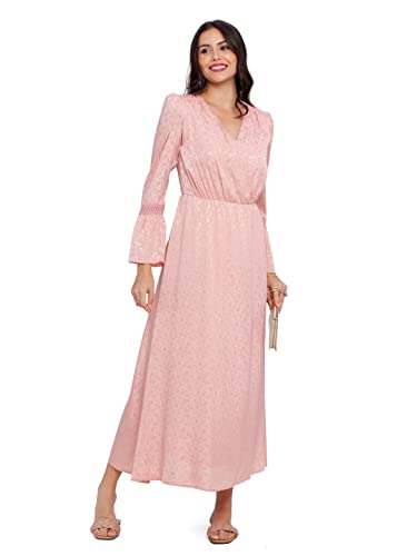 Zink London Women's Pink Printed Maxi Dress