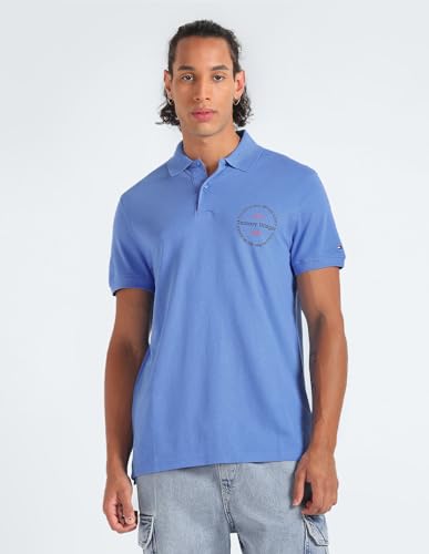 Tommy Hilfiger Men's Regular Fit T-Shirt (S24HMKT325_Blue M)