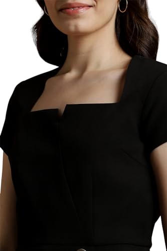 Allen Solly Women's Regular Fit Blouse (Black)