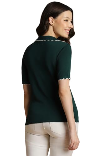 Allen Solly Women's Regular Fit Blouse (Green)