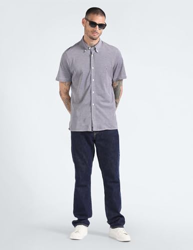 Tommy Hilfiger Men's Slim Fit Shirt (S24HMWT170_Blue M)