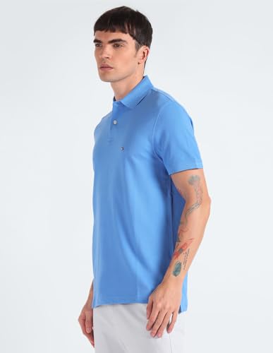 Tommy Hilfiger Men's Regular Fit T-Shirt (S24HMKT049_Blue S)