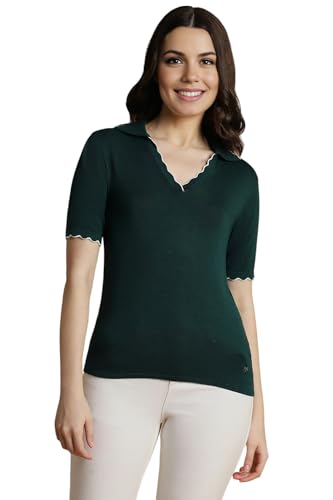 Allen Solly Women's Regular Fit Blouse (Green)