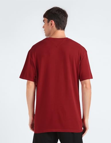 Tommy Hilfiger Men's Regular Fit T-Shirt (S24JMKT007_Red XL)