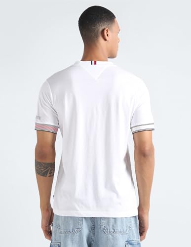 Tommy Hilfiger Men's Regular Fit T-Shirt (S24HMKT305_White XL)