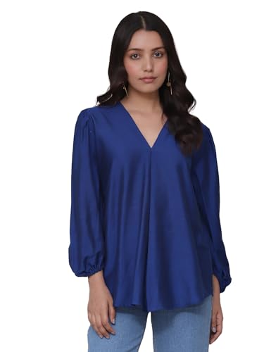 Aarke Ritu Kumar Blue Solid Top